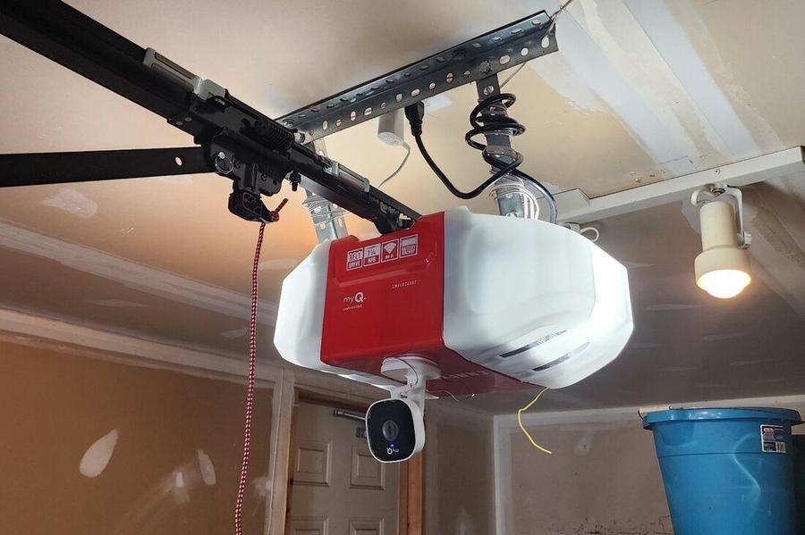 DPS Garage Doors newly installed belt-drive smart Wi-Fi garage door opener replacement in the GTA